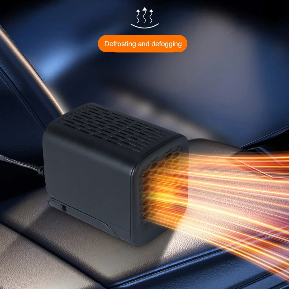 12/24V Portable Car Heater 120W 360 Rotating Windscreen Defroster Demister Defogging Defrosting Heating Fan Car Anti-Fog Heater