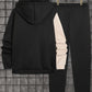 2-piece men's autumn/winter printed zip-up long-sleeved sweatshirt and sweatpants set