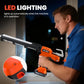 Cordless Caulking Gun 29 oz with 2 Batteries 2Ah Auto Retract LED Light 6500N 09.5mm s Stepless Speed Control for Professional