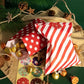 24pcs Kraft Paper Bags With Stickers Merry Christmas Cookie Gift Packaging Bags Wedding Birthday Party Favors Packing Supplies