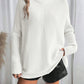 Autumn and Winter New Fashion Woman Sweater Irregular Hem Turtleneck Pullover Long Sleeve Knit Top