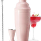Cocktail Shaker 24oz Drink Shaker with Bartender Strainer, Measuring Jigger, Bar Mixing Spoon, Professional Drink Mixer Silver