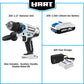 20V Cordless Hammer Drill Kit 24 Position Clutch 1/2 Inch Metal Chuck LED Light Auxiliary Handle Fast Charger Included