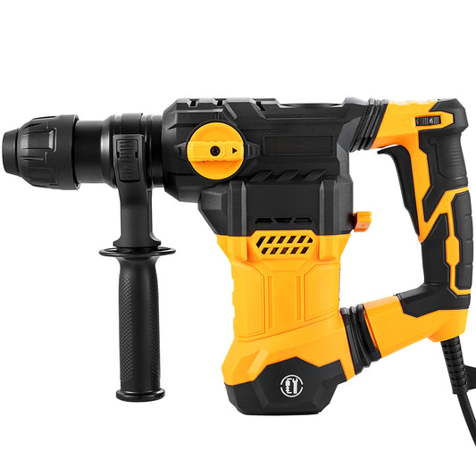 SucceBuy 1500W Rotary Hammer Drill Max Drilling 32mm 4 Modes Plus Corded Demolition Chipping Metal Concrete Breaker Jackhammer