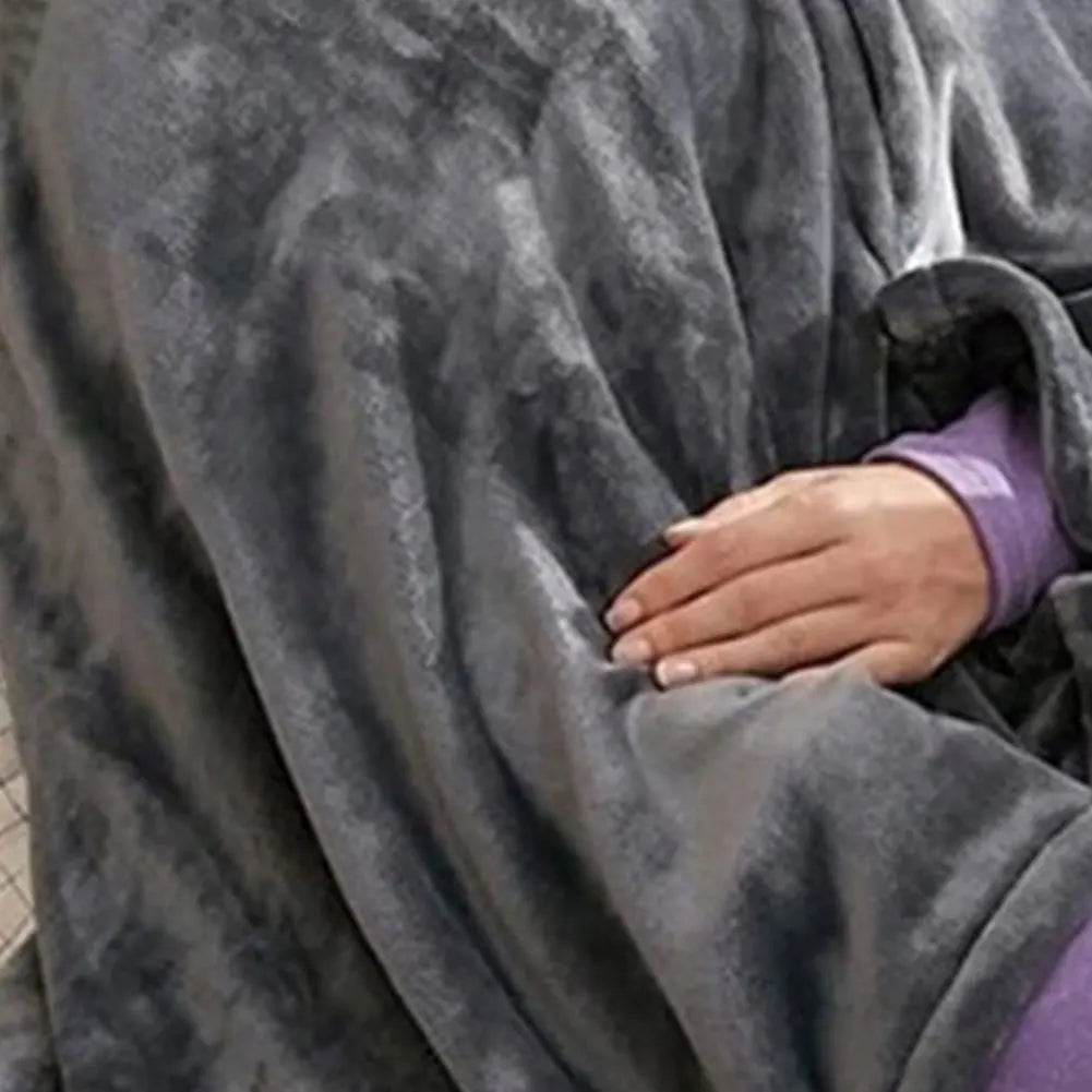 USB Electric Heated Blanket 3 Heating Levels Fleece Heated Blanket Wearable Heating Lap Blanket Quickly Heated Cape Pad