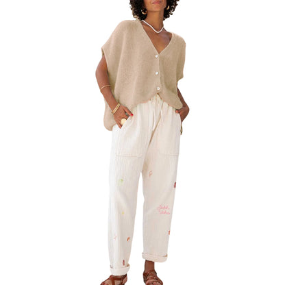 Women s Oversized Knit Cardigan with Pockets Long Sleeve Open Front Chunky Sweater Coat Warm Winter Outwear