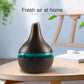 300ml Wood Grain Humidifier & Essential Oil Diffuser  USB Powered with 2 Aroma Oils