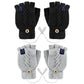 Winter USB Heated Gloves Fingerless Knitted Mittens Adjustable Electric Heated Gloves Cycling Skiing Gloves For Women & Men