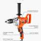 1100W Electric Drill Mixer 5/8" 0-850 RPM Mixing & Drilling Machine with D-Handle Handheld Cement Mixers for Fodder Paint Cement