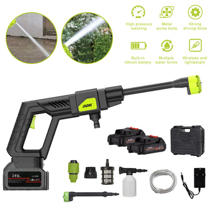 100BAR 1000W Brushless Cordless High Pressure Car Washer Rechargeable Car Cleaning Washer Spray Foam Generator Water Gun Machine