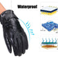 USB Heated Gloves PU Winter Electric Warming Gloves Soft Leather Heating Gloves Winter Outdoor Warm Gloves for Off Road Skiing