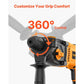 1 Inch SDS-Plus Rotary Hammer Drill, 8 Amp Corded, Heavy Duty Chipping Hammer with Safety Clutch for Electric Demolition