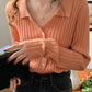 V Neck Autumn Winter Sweater Pullovers Women 2025 Button Pullover Women Soft Sweater Jumper Fashion Tops