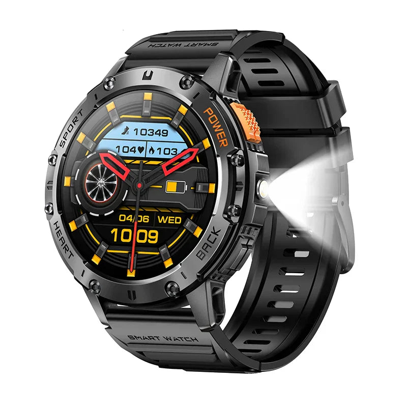 AMOLED Smartwatch – Bluetooth Calling Fitness Tracker with Waterproof Design