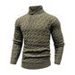 Men's Sweater Winter Shawl Collar Pullover Sweater Casual Cable Knit Button Sweaters Woolen Solid Color Tops US Size