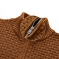 Men's Sweater Spring Outer Wear Quarter Zip Sweaters Polo Zip Pullover Cable Knit Mock Neck Turtleneck Top US Size