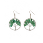 Natural Crystal Crushed Stone Tree Wishing Tree Earrings Crystal Tree Earrings Jewelry