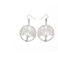 Natural Crystal Crushed Stone Tree Wishing Tree Earrings Crystal Tree Earrings Jewelry