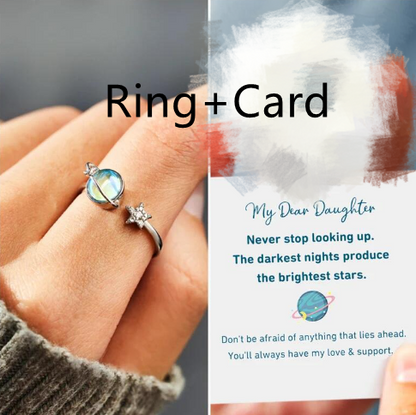 Revolving Planet Compression Decompression Female Ring Fashion Jewelry